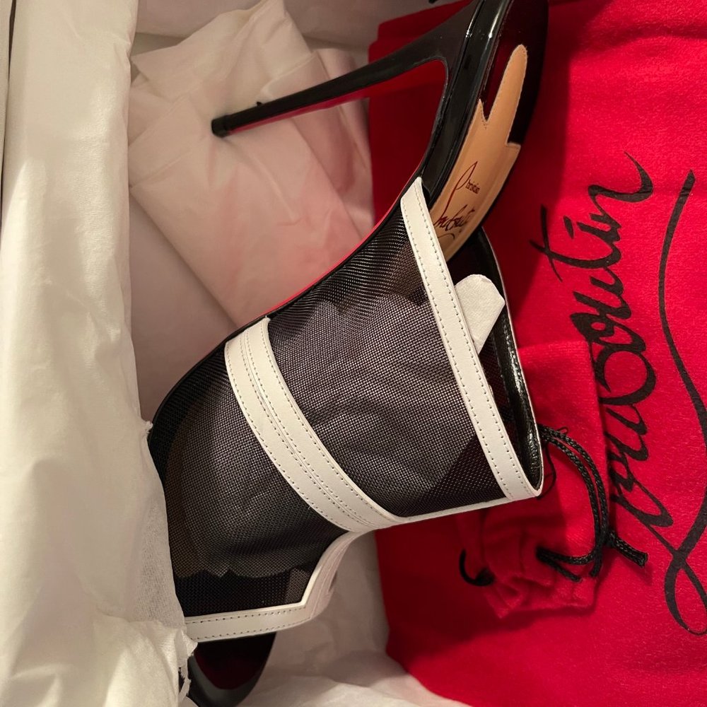 CHRISTIAN LOUBOUTIN MULES WORN ONCE SIZE 39.5 - Picture 16 of 16